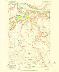 O'Hanlon Coulee Montana Historical topographic map, 1:24000 scale, 7.5 X 7.5 Minute, Year 1953