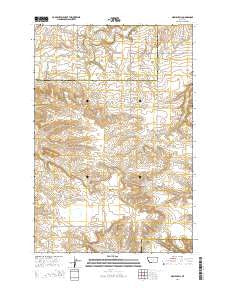 O'Brien Hill Montana Current topographic map, 1:24000 scale, 7.5 X 7.5 Minute, Year 2014