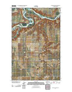 O'Hanlon Coulee Montana Historical topographic map, 1:24000 scale, 7.5 X 7.5 Minute, Year 2011