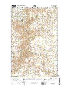 O'Juel Lake Montana Current topographic map, 1:24000 scale, 7.5 X 7.5 Minute, Year 2014