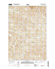 Odland Dam NW Montana Current topographic map, 1:24000 scale, 7.5 X 7.5 Minute, Year 2014