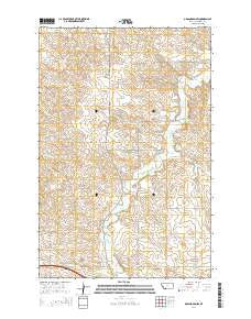 Odland Dam SW Montana Current topographic map, 1:24000 scale, 7.5 X 7.5 Minute, Year 2014