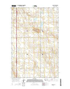 Oilmont Montana Current topographic map, 1:24000 scale, 7.5 X 7.5 Minute, Year 2014
