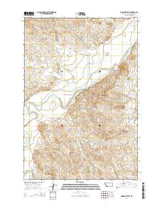 Oliphant Butte Montana Current topographic map, 1:24000 scale, 7.5 X 7.5 Minute, Year 2014