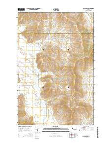 Oliver Point Montana Current topographic map, 1:24000 scale, 7.5 X 7.5 Minute, Year 2014