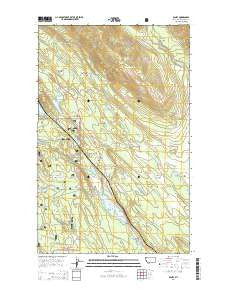 Olney Montana Current topographic map, 1:24000 scale, 7.5 X 7.5 Minute, Year 2014