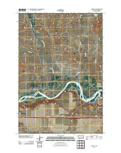Orinoco Montana Historical topographic map, 1:24000 scale, 7.5 X 7.5 Minute, Year 2011