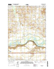 Orinoco Montana Current topographic map, 1:24000 scale, 7.5 X 7.5 Minute, Year 2014