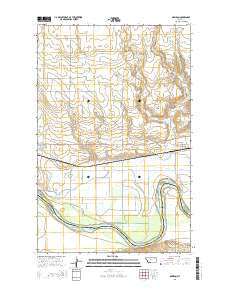 Oswego Montana Current topographic map, 1:24000 scale, 7.5 X 7.5 Minute, Year 2014