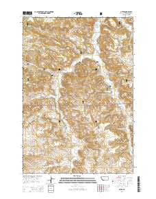 Otter Montana Current topographic map, 1:24000 scale, 7.5 X 7.5 Minute, Year 2014