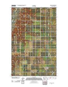 Outlook Montana Historical topographic map, 1:24000 scale, 7.5 X 7.5 Minute, Year 2011