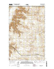 Outlook Montana Current topographic map, 1:24000 scale, 7.5 X 7.5 Minute, Year 2014
