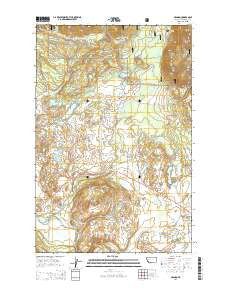 Ovando Montana Current topographic map, 1:24000 scale, 7.5 X 7.5 Minute, Year 2014
