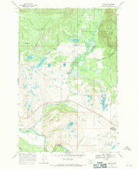 Ovando Montana Historical topographic map, 1:24000 scale, 7.5 X 7.5 Minute, Year 1968