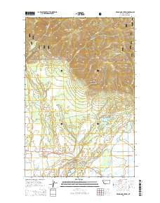 Ovando Mountain Montana Current topographic map, 1:24000 scale, 7.5 X 7.5 Minute, Year 2014