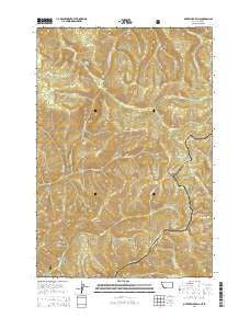 Overwhich Falls Montana Current topographic map, 1:24000 scale, 7.5 X 7.5 Minute, Year 2014