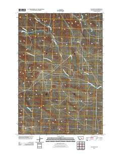 P K Ranch Montana Historical topographic map, 1:24000 scale, 7.5 X 7.5 Minute, Year 2011