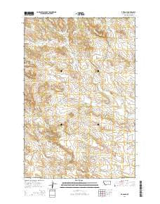 P K Ranch Montana Current topographic map, 1:24000 scale, 7.5 X 7.5 Minute, Year 2014