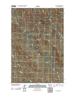 P K Ranch NE Montana Historical topographic map, 1:24000 scale, 7.5 X 7.5 Minute, Year 2011