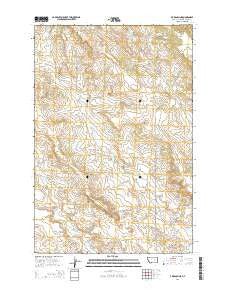 P K Ranch NE Montana Current topographic map, 1:24000 scale, 7.5 X 7.5 Minute, Year 2014