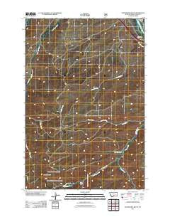 Packsaddle Butte Montana Historical topographic map, 1:24000 scale, 7.5 X 7.5 Minute, Year 2011