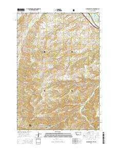 Packsaddle Butte Montana Current topographic map, 1:24000 scale, 7.5 X 7.5 Minute, Year 2014