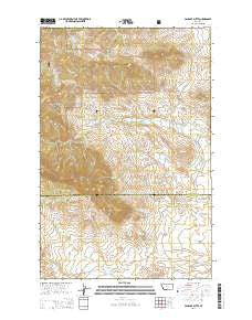 Palisade Butte Montana Current topographic map, 1:24000 scale, 7.5 X 7.5 Minute, Year 2014