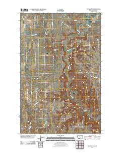 Papoose Hills Montana Historical topographic map, 1:24000 scale, 7.5 X 7.5 Minute, Year 2011