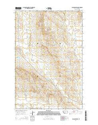 Papps Reservoir Montana Current topographic map, 1:24000 scale, 7.5 X 7.5 Minute, Year 2014
