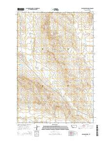 Papps Reservoir Montana Current topographic map, 1:24000 scale, 7.5 X 7.5 Minute, Year 2014