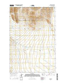 Parker Montana Current topographic map, 1:24000 scale, 7.5 X 7.5 Minute, Year 2014
