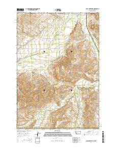 Pass Creek West Montana Current topographic map, 1:24000 scale, 7.5 X 7.5 Minute, Year 2014