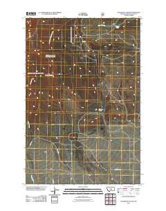 Patterson Canyon Montana Historical topographic map, 1:24000 scale, 7.5 X 7.5 Minute, Year 2011