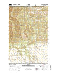 Patterson Canyon Montana Current topographic map, 1:24000 scale, 7.5 X 7.5 Minute, Year 2014