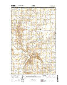 Pea Lake Montana Current topographic map, 1:24000 scale, 7.5 X 7.5 Minute, Year 2014