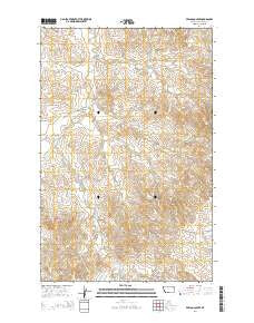 Pedigo Coulee Montana Current topographic map, 1:24000 scale, 7.5 X 7.5 Minute, Year 2014