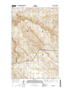 Peerless Montana Current topographic map, 1:24000 scale, 7.5 X 7.5 Minute, Year 2014