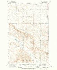 Peerless 4 NW Montana Historical topographic map, 1:24000 scale, 7.5 X 7.5 Minute, Year 1973