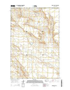 Pender Coulee Montana Current topographic map, 1:24000 scale, 7.5 X 7.5 Minute, Year 2014
