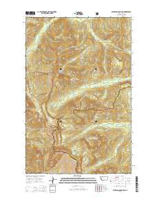 Pentagon Mountain Montana Current topographic map, 1:24000 scale, 7.5 X 7.5 Minute, Year 2014