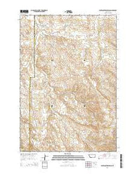Pentecost Reservoir Montana Current topographic map, 1:24000 scale, 7.5 X 7.5 Minute, Year 2014