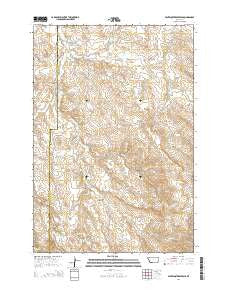 Pentecost Reservoir Montana Current topographic map, 1:24000 scale, 7.5 X 7.5 Minute, Year 2014