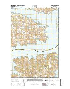 Peterson Point Montana Current topographic map, 1:24000 scale, 7.5 X 7.5 Minute, Year 2014