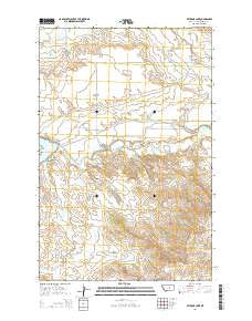 Petrolia Lake Montana Current topographic map, 1:24000 scale, 7.5 X 7.5 Minute, Year 2014