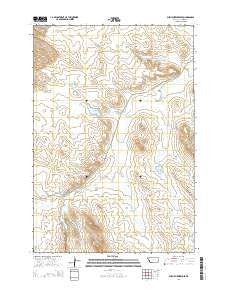 Phillippi Reservoir Montana Current topographic map, 1:24000 scale, 7.5 X 7.5 Minute, Year 2014