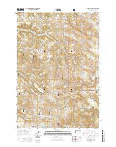 Phillips Butte Montana Current topographic map, 1:24000 scale, 7.5 X 7.5 Minute, Year 2014