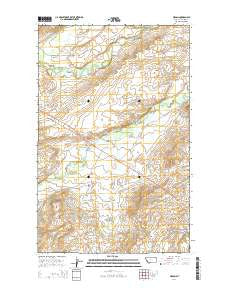 Piegan Montana Current topographic map, 1:24000 scale, 7.5 X 7.5 Minute, Year 2014