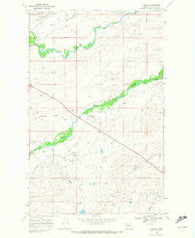 Piegan Montana Historical topographic map, 1:24000 scale, 7.5 X 7.5 Minute, Year 1968