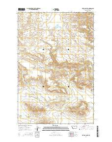 Pigtail Coulee Montana Current topographic map, 1:24000 scale, 7.5 X 7.5 Minute, Year 2014