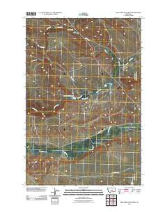 Pike Creek Hills West Montana Historical topographic map, 1:24000 scale, 7.5 X 7.5 Minute, Year 2011
